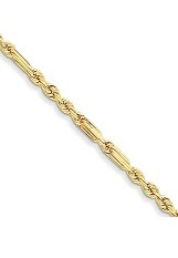 ravishing yellow gold 3mm Milano rope bracelet for children